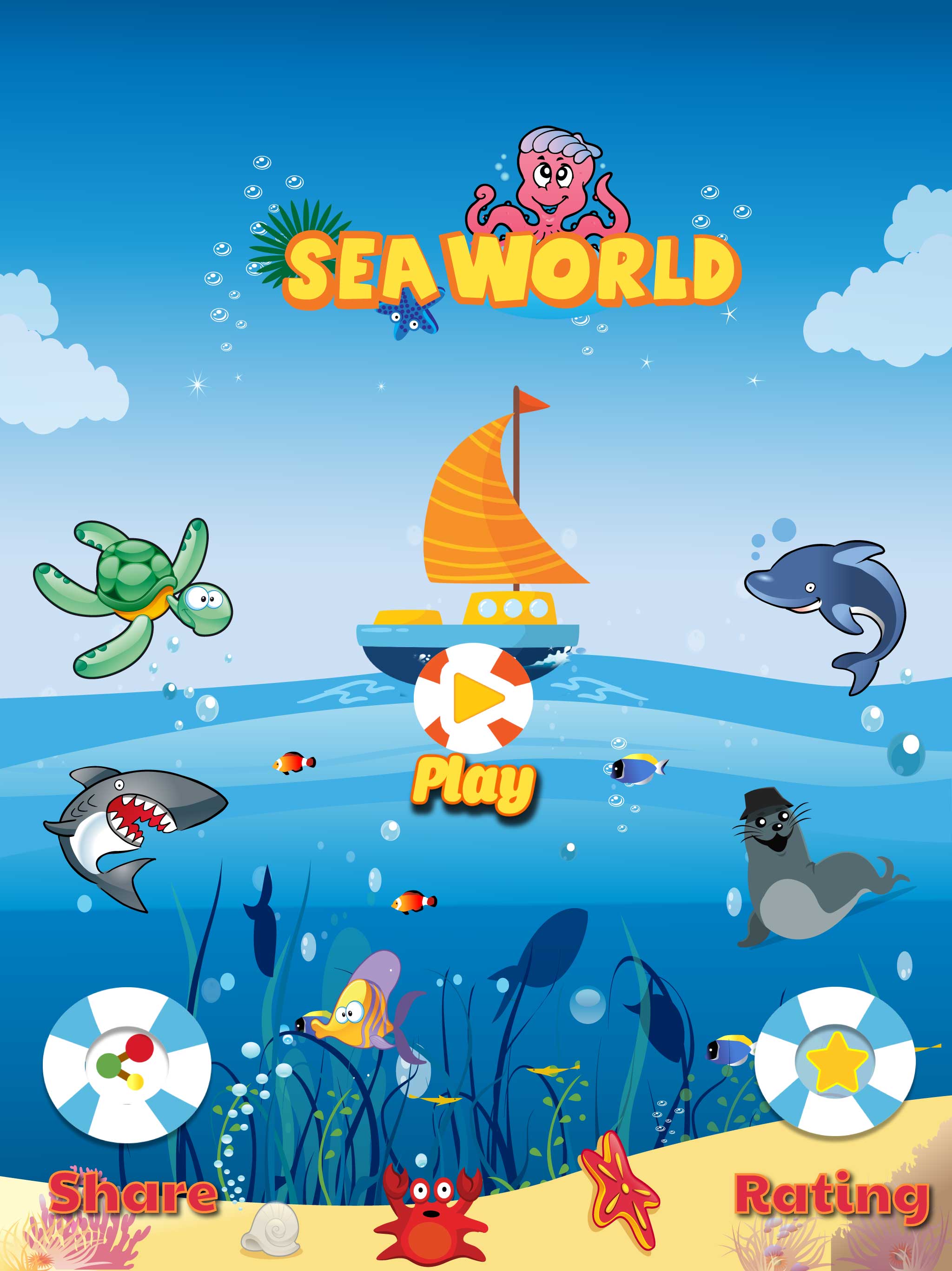 Sea Animal Game For Kids App - Learn Sea Animals Games