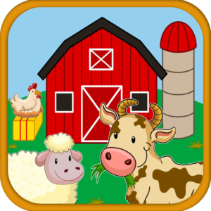 儿童应用程序的农场动物