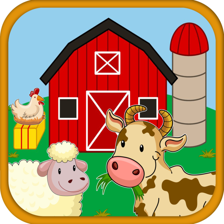 gårdsdyr for barn app