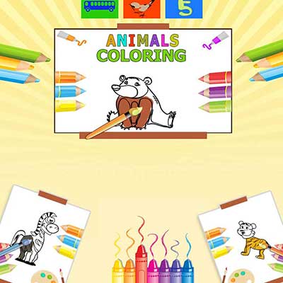 Animal Coloring Game - Animal Coloring Pages for Kids.