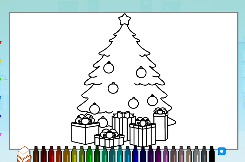 Online Christmas Coloring Game for Kids - The Learning Apps