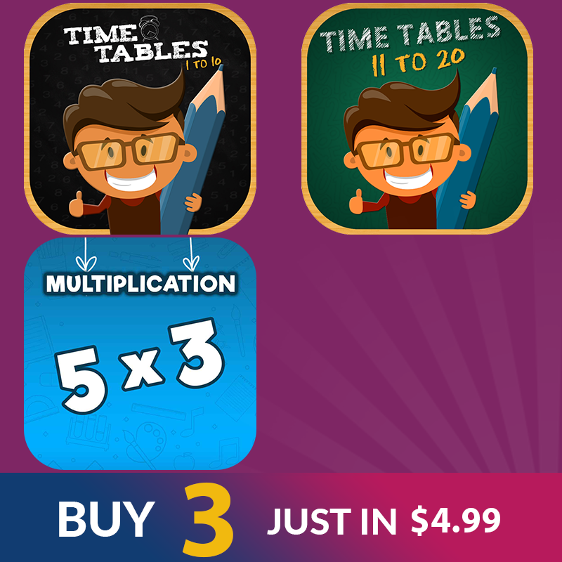 Free Multiplication Apps Bundle For Kids