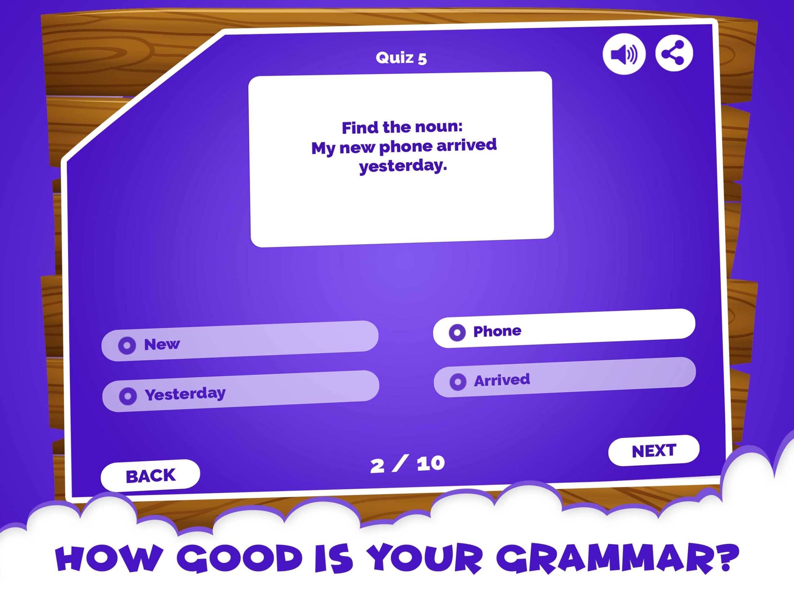 Ingelske grammatika-apps foar bern