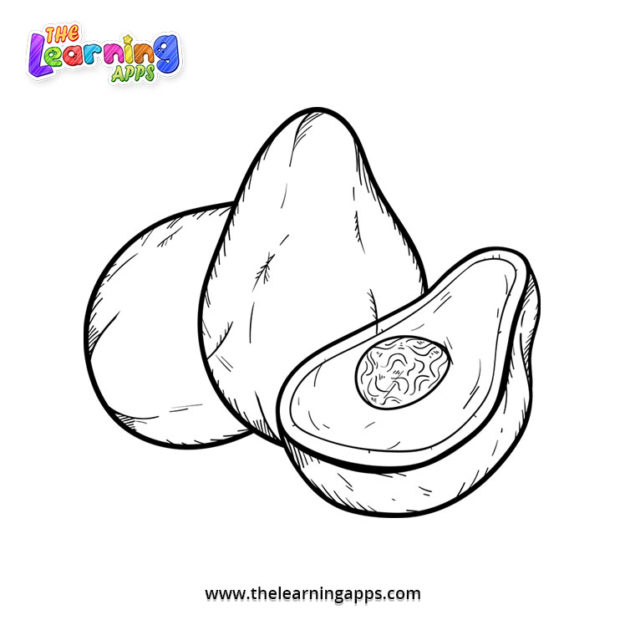 Avocado-Coloring-Worksheet