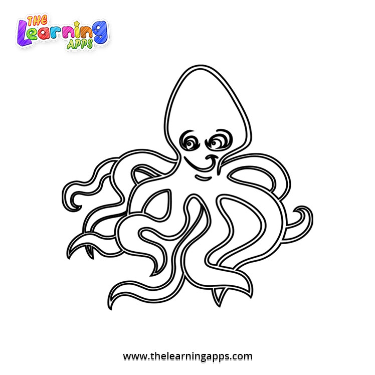 Octopus Coloring Worksheet