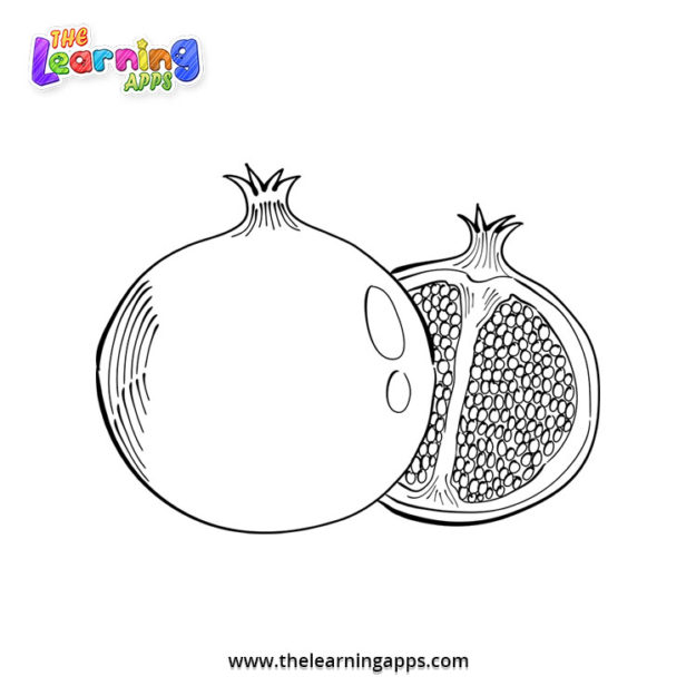 Pomegranate-Coloring-Worksheet