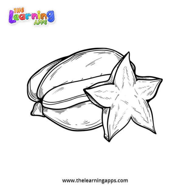 Starfruit-Coloring-Worksheet