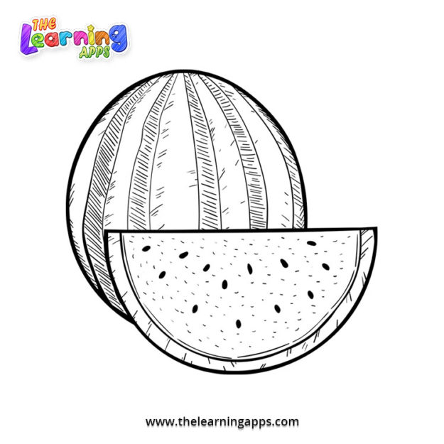 Watermelon-Coloring-Worksheet