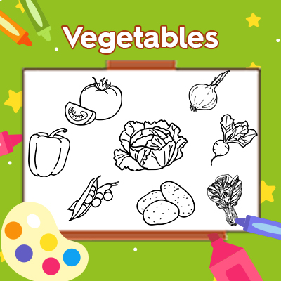 vegetables coloring page