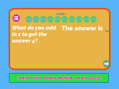 Aplicación de matemáticas mentales para niños