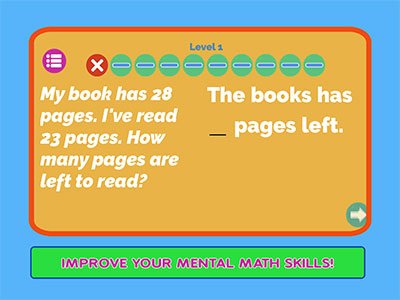 Aplicación de matemáticas mentales para niños