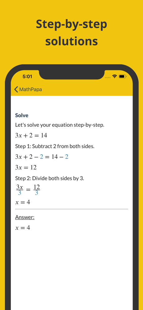 MathPapa app