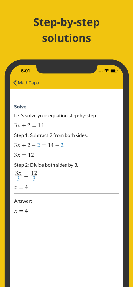 Aplicación MathPapa