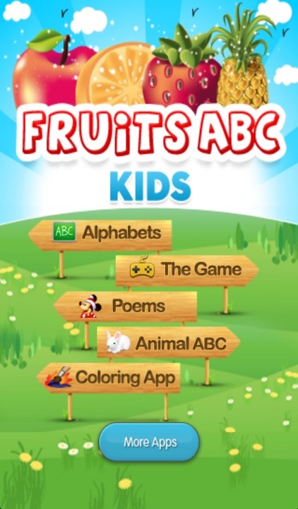 Frutas ABC Aprendendo Crianças
