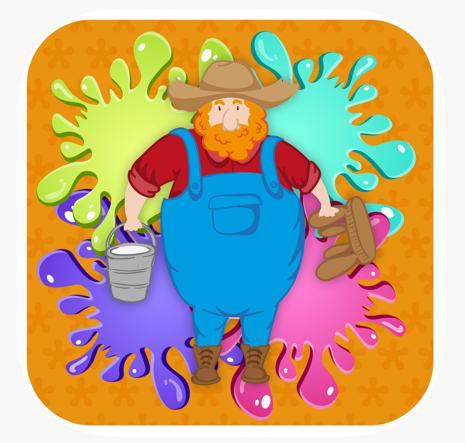 Old Mcdonald coloring book icon