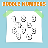 bubbla siffror kalkylblad för barn