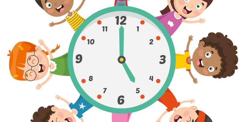 kids-showing-time-vector-25732364 โ Kopyahin Mga Printable