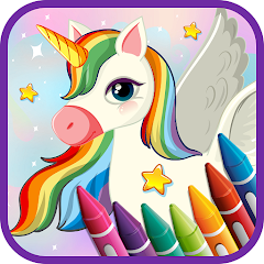 Unicornio para colorear icono de la aplicación