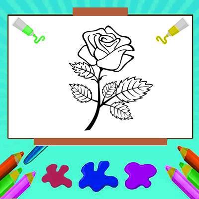 Rose coloring pages