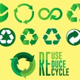 Recycle-werkbladen voor hergebruik verminderen