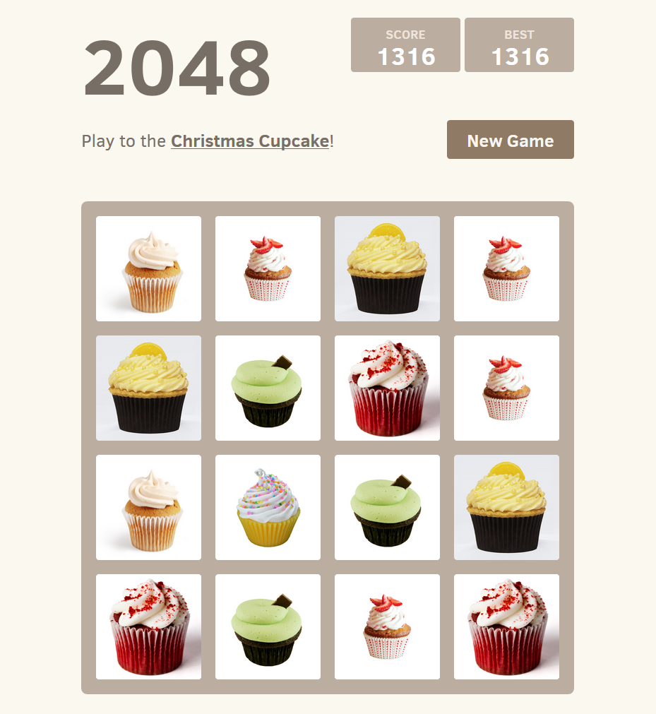 オンラインでプレイ 2048 カップケーキ ゲーム The Learning Apps