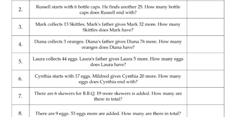 Addition Word Problem Worksheet 13
