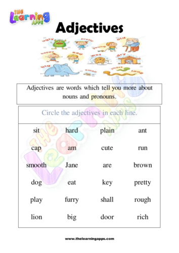 Adjectives Worksheet 01