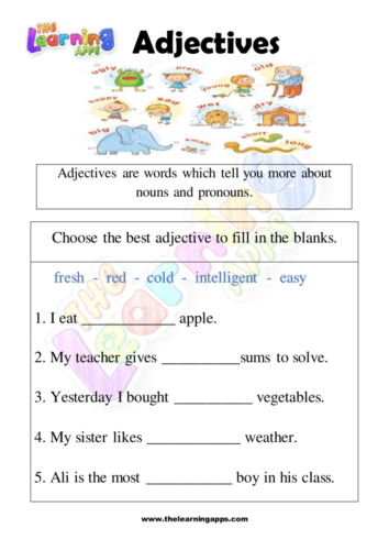 Adjectives Worksheet 07