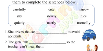 Adverb Worksheet 01