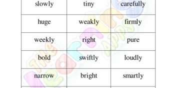 Adverb Worksheet 09