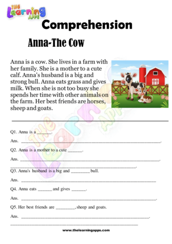 Anna-The Cow Comprehension