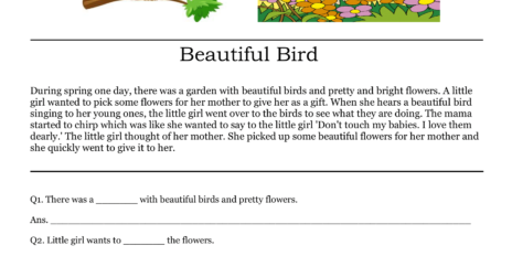 Beautiful Bird Comprehension Beautiful Bird Comprehension
