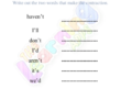 Contraction Worksheet 05