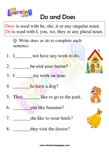 Do and Does Worksheet 03
