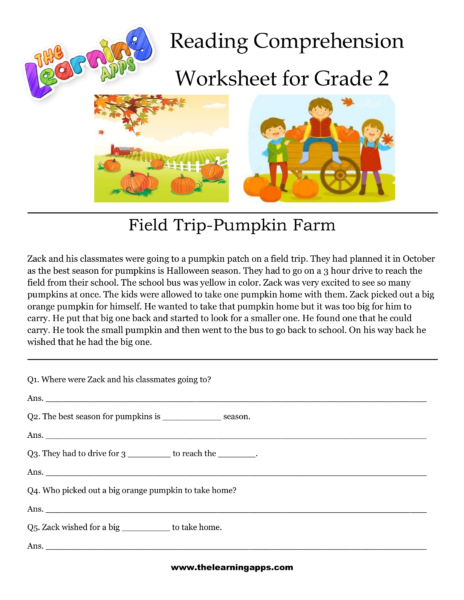 Field Trip Pumpkin Farm Comprehension