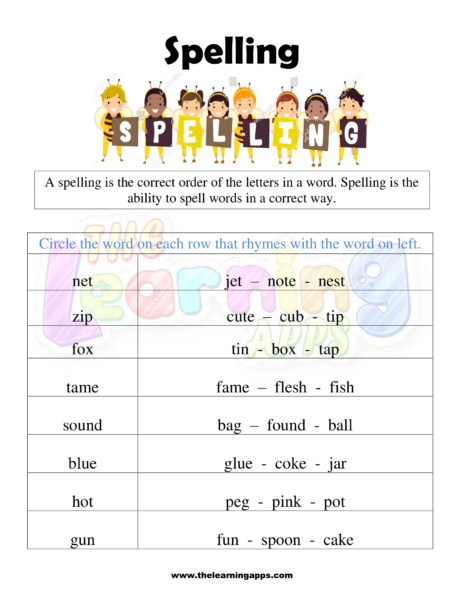 Grade 2 Spelling Worksheet 05