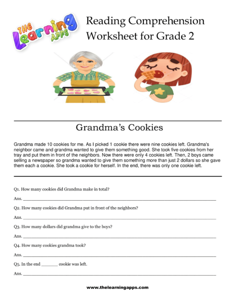 Grandma's Cookies Comprehension