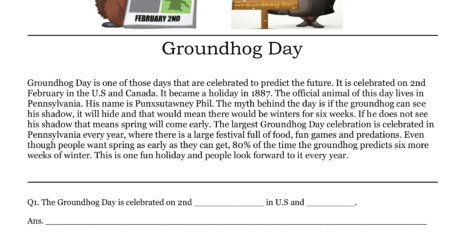 Groundhog Day Comprehension