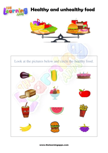 Healthy and unhealthy food 01