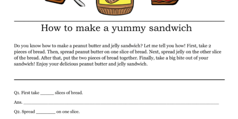How to make a yummy sandwich Comprehension