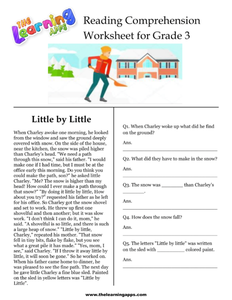 Little by Little Comprehension Worksheet