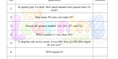 Zihinsel Matematik 2. Sınıf 01 Zihinsel Matematik 2. Sınıf 01