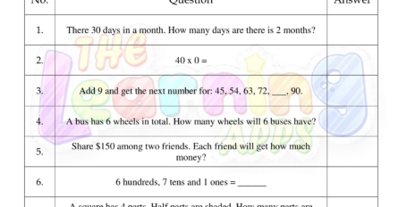 Mental Math Grade 2 03