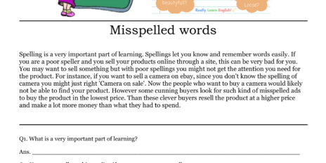 Verstehen von falsch geschriebenen Wörtern Verstehen von falsch geschriebenen Wörtern