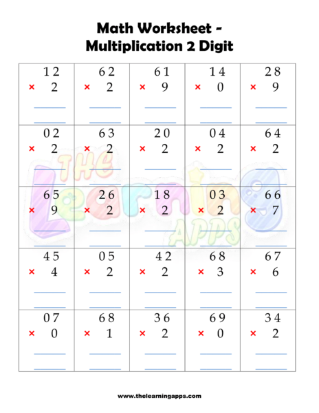 Multiplication Worksheet 08