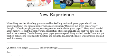 New Experience Comprehension New Experience Comprehension