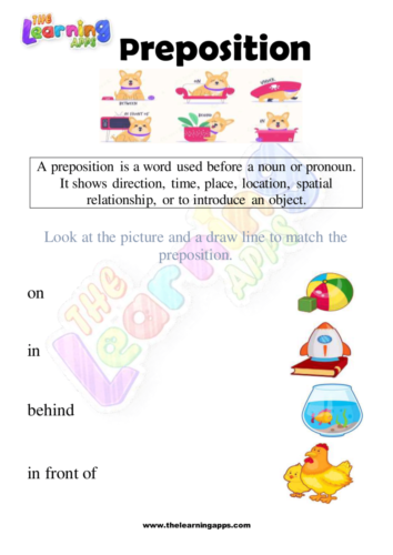 Preposition Worksheet 01