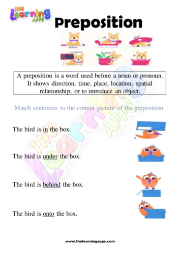 Preposition Worksheet 03
