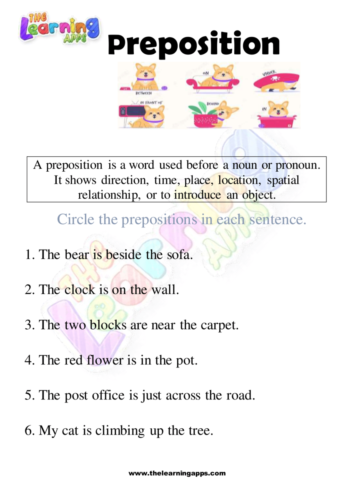 Preposition Worksheet 07