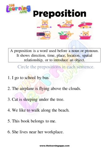 Preposition Worksheet 08